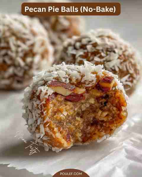 Pecan Pie Balls (No-Bake) 😍😋 Ingredients: 2 cups pecans, toasted and finely chopped 1 cup graham c...