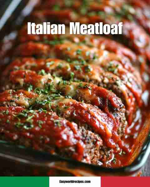 Italian Meatloaf 🥩🍅 Juicy beef loaf with tomato glaze & Italian herbs – tender & flavorful! 🌿 👉...