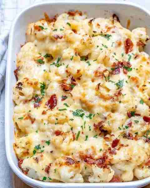 Healthier Cauliflower Gratin