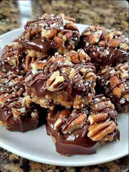 I made these turtle clusters and wow… chewy caramel, crunchy pecans, rich chocolate. Simple but dang...