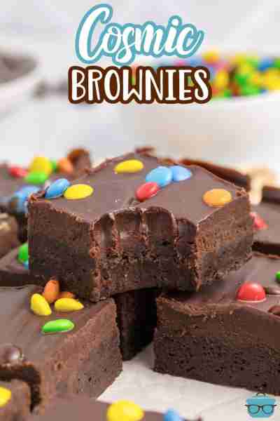 These Cosmic Brownies are homemade fudgy, chocolate brownies topped with a rich chocolate frosting,...