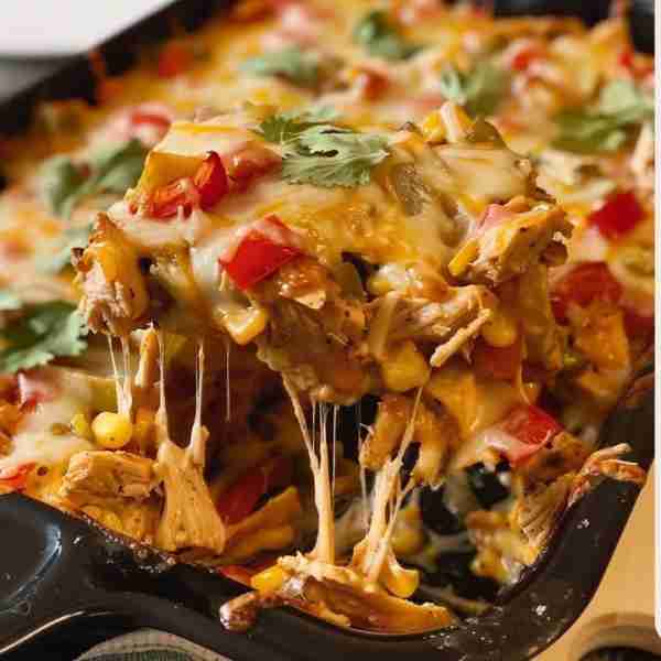 Chicken Fajita Casserole 🍲🌶️🧀 📋Ingredients: 2 pounds boneless, skinless chicken breasts, sliced 3...