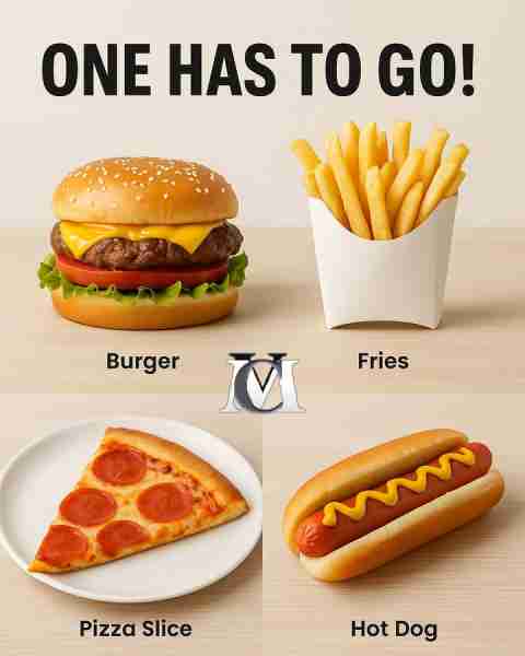 Pizza Slice 🍕 Burger 🍔 The timeless favorite — a juicy patty tucked between soft buns, layered wit...