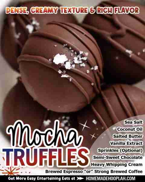 These easy mocha truffles have the dense, creamy texture and rich flavor of a classic chocolate truf...