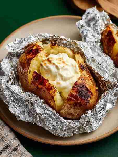 Wrap potatoes in tin foil and put in crock pot. Enjoy this lip-smacking result. Full recipe 👇 💬