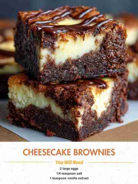 Cheesecake Brownies Ingredients 2 large eggs ¼ teaspoon salt 1 teaspoon vanilla extract ...... Full...
