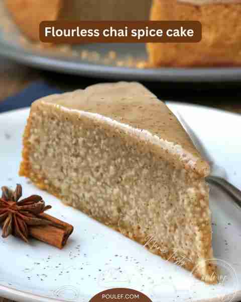 This flourless chai spice cake is a warm, aromatic, and cozy treat infused with the comforting flavo...