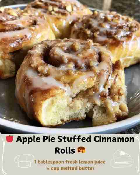 🍎 Apple Pie Stuffed Cinnamon Rolls 🥮 Ingredients For the Base: 2 (5-count) tubes of refrigerated l...