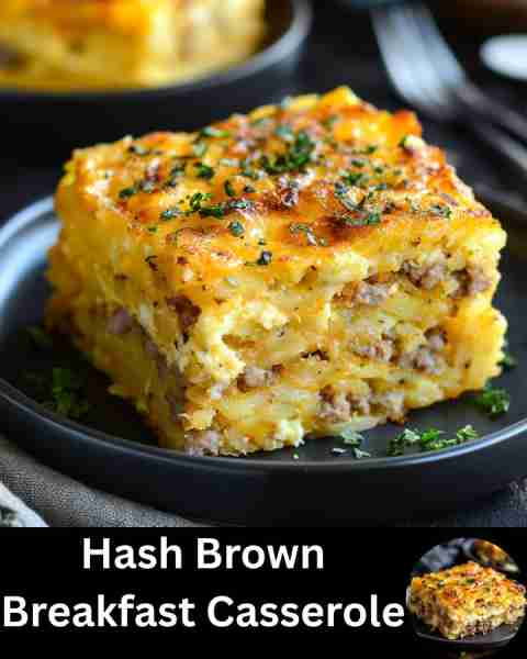 Hash Brown Breakfast Casserole Ingredients: - 1 package frozen hash browns - 1 pound breakfast sausa...