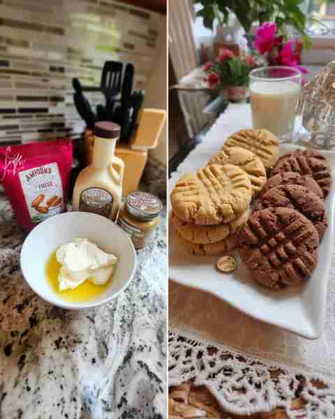 Keto Peanut Butter Cookies (with a Chocolate Twist Option) 🧂 Ingredients 1 cup natural peanut butte...