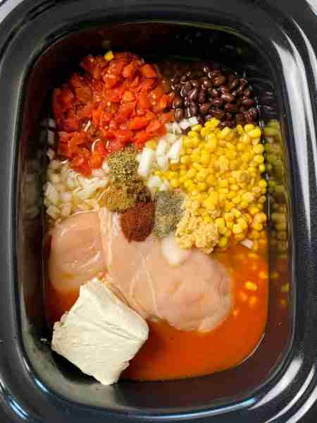 Slow Cooker Chicken Enchilada Soup with Cream Cheese Ingredients 2 boneless, skinless chicken breast...