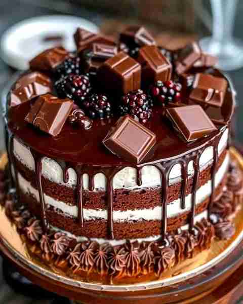 🍫 Layered Chocolate Delight Cake A rich, moist, and irresistibly decadent chocolate cake — layered...