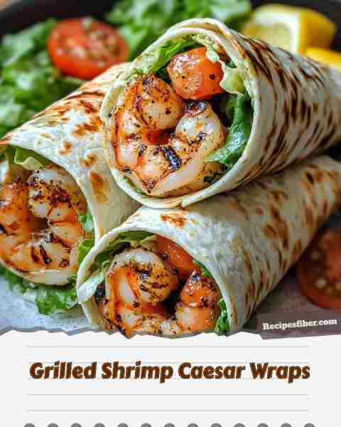 Grilled Shrimp Caesar Wraps 🦐🥗🌯 Enjoy a delicious and fresh wrap perfect for any meal! 📋 Ingred...