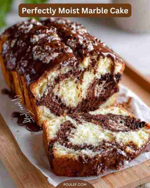 Perfectly Moist Marble Cake This is one of my favourite cakes because it is the best of both worlds....