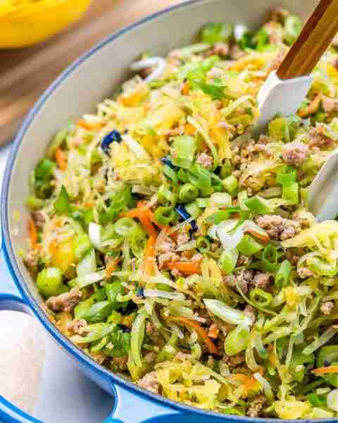Spaghetti Squash Chow Mein - it's our deliciously interesting take on a fave! <3 Hope you try it! M...
