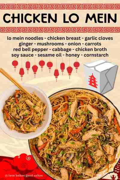 RECIPE - https://www.lovebakesgoodcakes.com/chicken-lo-mein/ This Chicken Lo Mein recipe is quick, f...