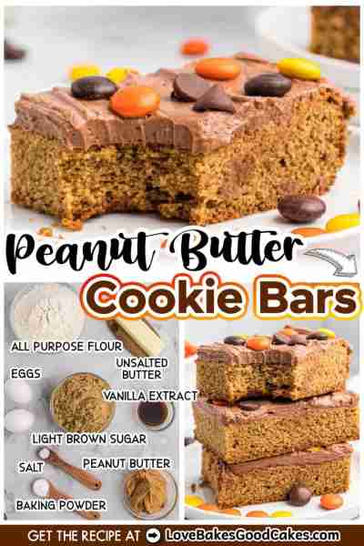 RECIPE - https://www.lovebakesgoodcakes.com/peanut-butter-cookie-bars/These Peanut Butter Cookie Bar...