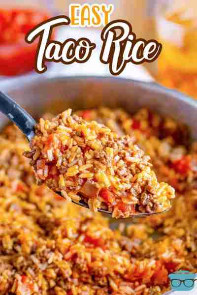 This easy, one pan Taco Rice recipe is a whole meal in one. Ground beef, taco seasonings, salsa, ric...