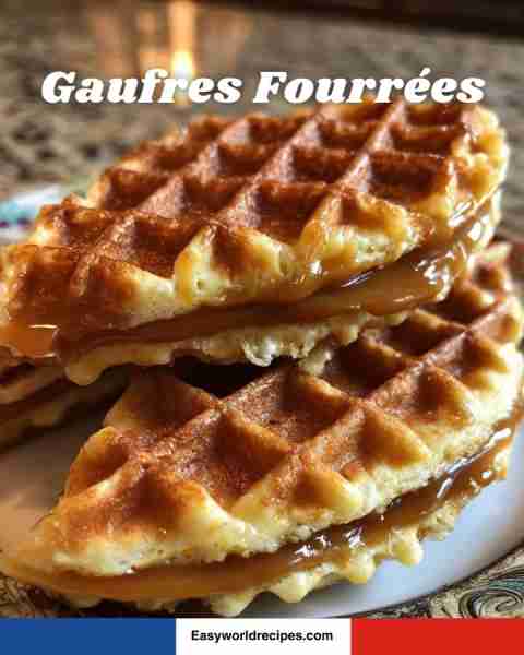 🍫 Gaufres Fourrées Delicious French waffles filled with caramel or chocolate for a sweet indulgence...