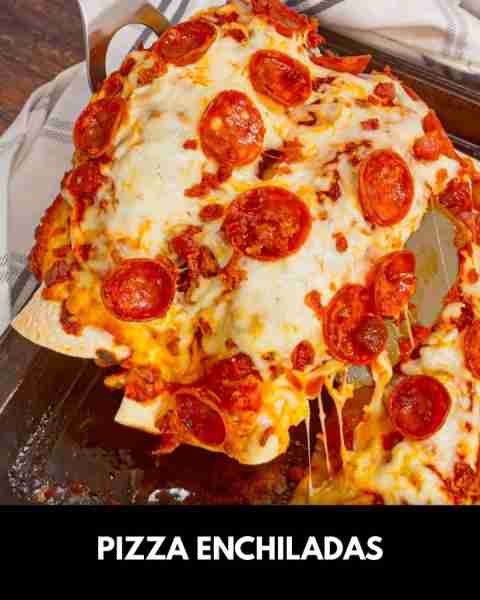 Pizza Enchiladas are a fun, family-friendly dinner recipe perfect for weeknights. Rolled flour torti...