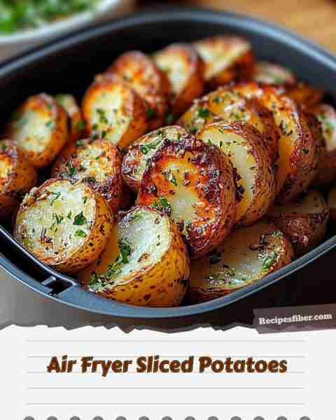 Air Fryer Sliced Potatoes 🥔🍽️✨ Deliciously crispy sliced potatoes made effortlessly in your air f...