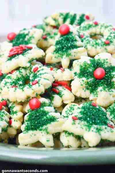 Cream Cheese Spritz Cookies! 💖 An easy but elegant Christmas cookie! 💖 Recipe Below!💚