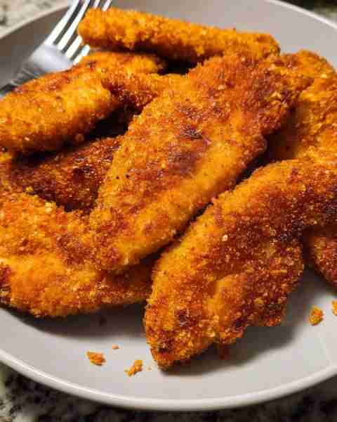 The BEST Oven Fried Chicken Ingredients: 2 eggs 1 cup panko bread crumbs ¾ cup all-purpose flour 1 t...