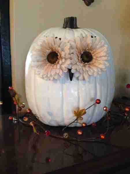 Such a cute idea: owl pumpkin! via - Donna Mansfield/Pinterest