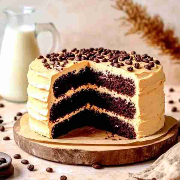 ☕ Chocolate Coffee Cream Cake 🍫 Rich, deep chocolate meets smooth coffee cream in this irresistibl...