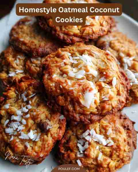 Homestyle Oatmeal Coconut Cookies There's something heartwarming about the smell of cookies baking i...