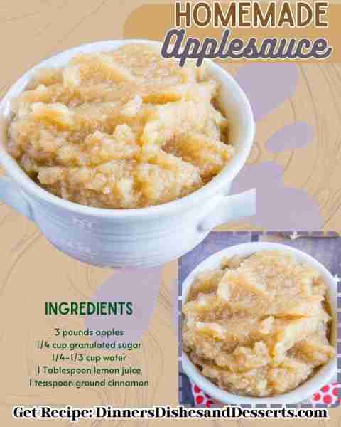 Homemade Applesauce is my favorite. So easy, so comforting and great to control the ingredients at h...