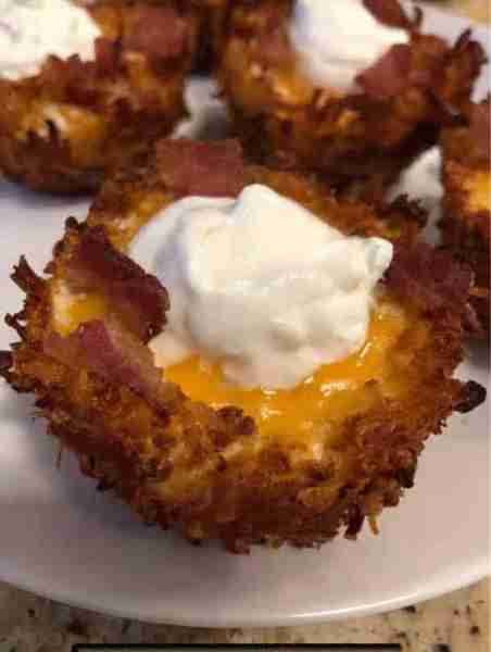 Keto Cheesy Bacon Cauliflower Bites Ingredients 2 cups riced cauliflower (fresh or frozen, cooked an...