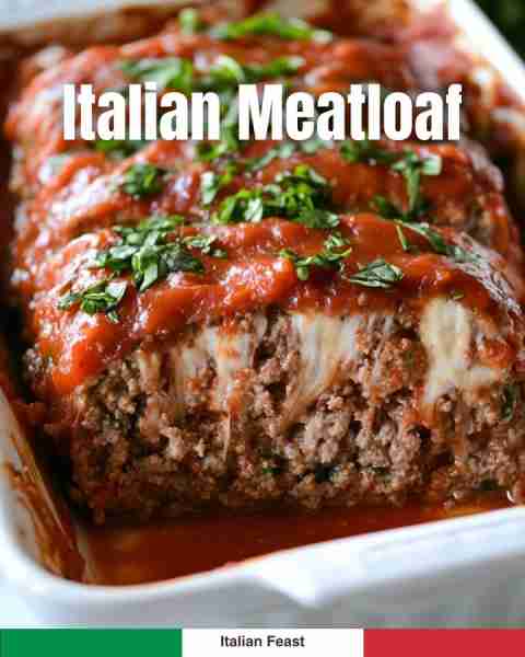 Italian Meatloaf 🥩🍅 Juicy, cheesy & full of Italian herbs – comfort in every bite! 🧄 👉 Step-by-s...