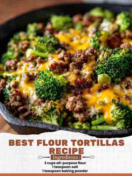 Best Flour Tortillas Recipe Ingredients: 3 cups all-purpose flour 1 teaspoon salt 1 teaspoon baking...
