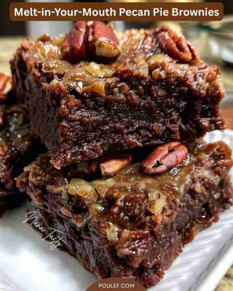 Melt-in-Your-Mouth Pecan Pie Brownies There's something magical about the combination of rich chocol...