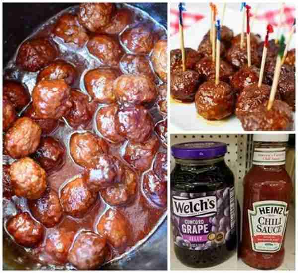 3 Ingredient Sweet & Spicy Crock Pot Meatballs! 💖💚 We Love this Deliciously easy appetizer for eve...