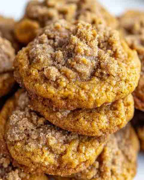 Pumpkin Cinnamon Crumble Cookies 🍁🎃🍪 Ingredients: 1 ½ cups all-purpose flour 1 tsp ground cinnamo...