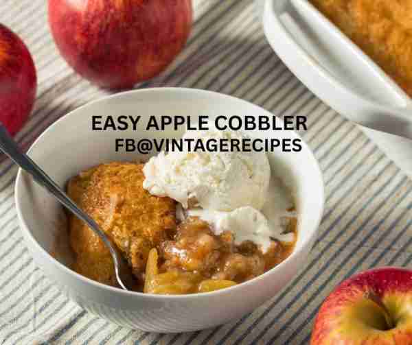 EASY APPLE COBBLER #fallflavors 1/2 cup butter 1 1/2 cups sugar 1 cup all-purpose flour 3/4 cup milk...