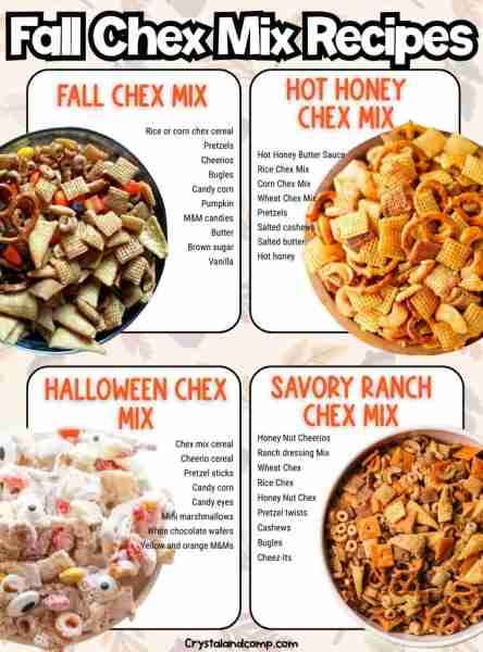 🧡 FALL CHEX MIX RECIPES Check out our list of over twenty different Chex mix recipes that folks lov...