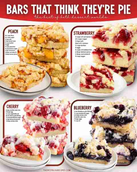Pie vibes, bar convenience—these fruity bakes are everything you’re craving without the fuss!! 1️⃣ P...