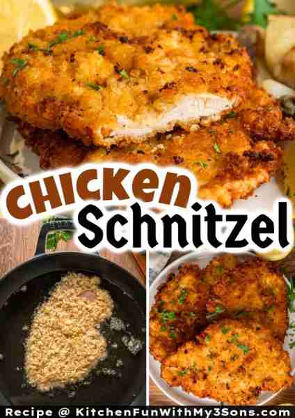 Full Recipe 👇 CHICKEN SCHNITZEL - Crispy, Juicy and Easy! ❤