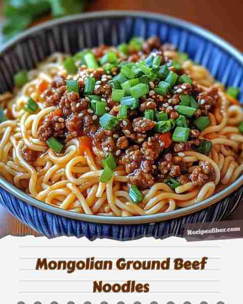 Mongolian Ground Beef Noodles 🍜 A savory dish that’s ready in just 30 minutes! 📋 Ingredients -...