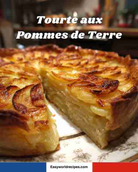 🥔🥧 Tourte aux Pommes de Terre Rustic French potato pie with cream and herbs. A comforting specialt...