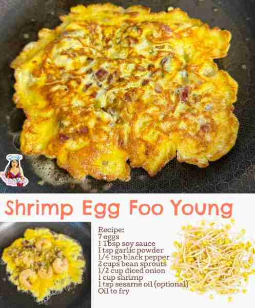 Shrimp Egg Foo Young! An easy and delicious meal you can make for your family. Great source of prote...