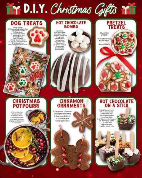 DIY gifts that sparkle with holiday cheer ✨🎁 Ingredients 🎁 Dog Treats Treat Dough 2 ½ cups whole...