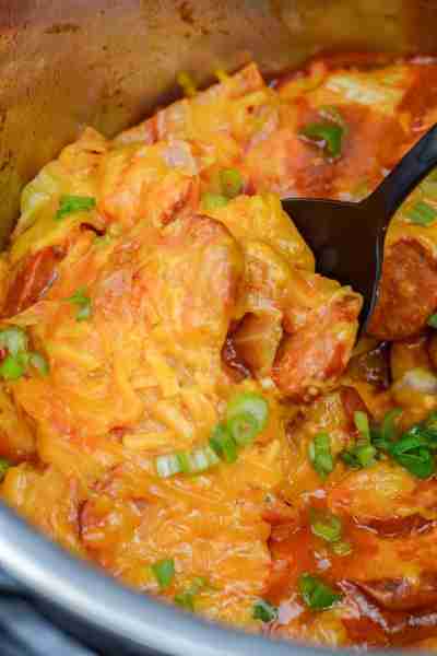 This Instant Pot Sausage and Cabbage Casserole is an excellent low carb comfort food for about 5 net...