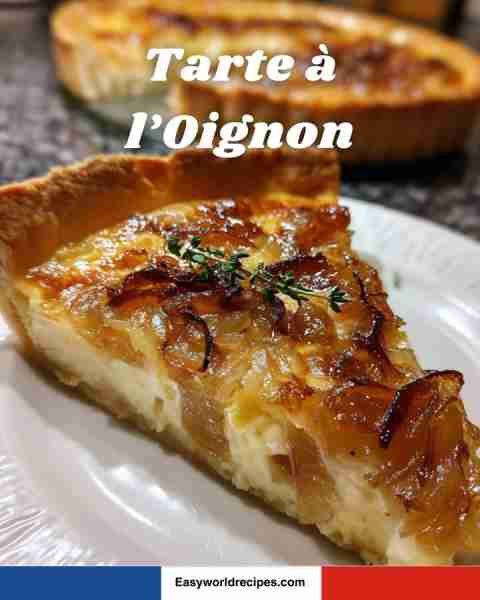 🧅🥧 Tarte à l’Oignon Savory onion tart from Alsace, creamy and flavorful 😋. Ingredients: • 300 g o...