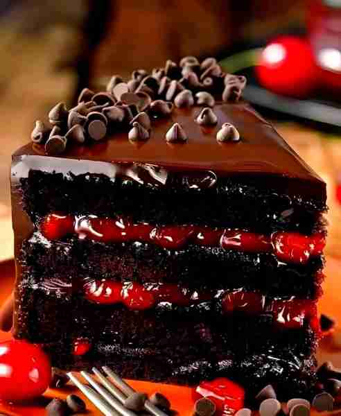 🎂🍫🍒 Luxurious Black Forest Cake Rich, moist chocolate layers combined with sweet cherries and flu...