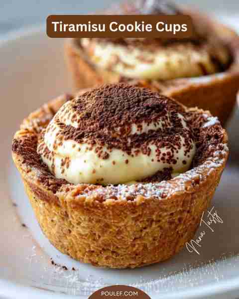 All the dreamy flavor of tiramisu — in one bite-sized cookie cup! ☕🍪 Creamy, coffee-kissed, and ir...