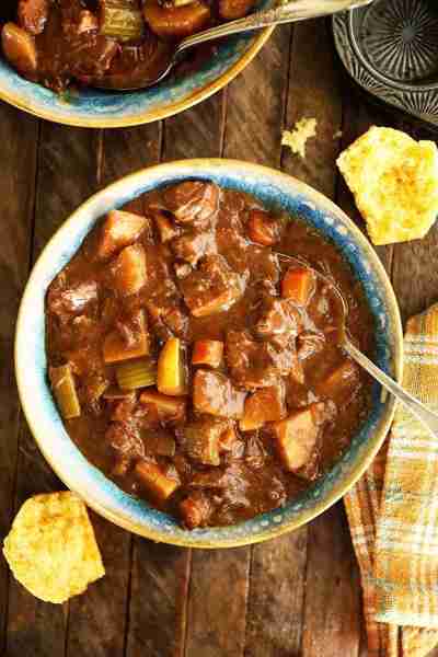 This Slow Cooker Beef Stew recipes is loaded with tender chunks of beef, hearty vegetables, and a ri...